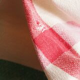 Vintage cotton checkered tablecloth