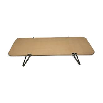 Vintage army style beige folding camp bed - GEP PARIS brand