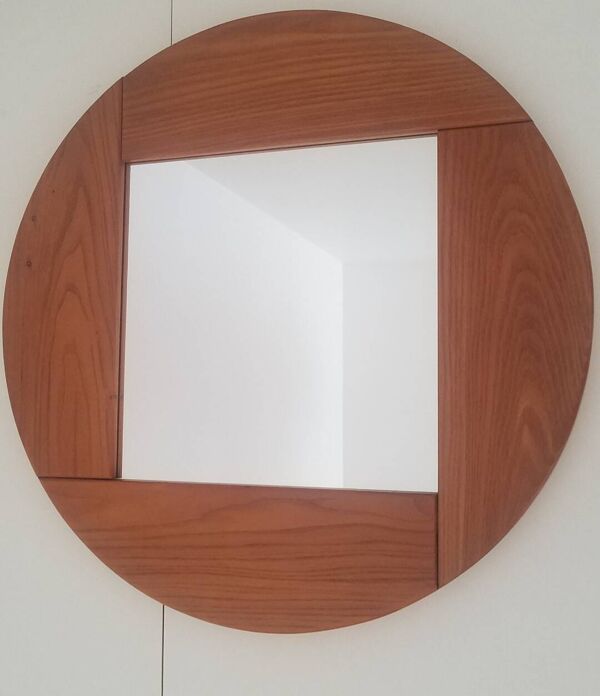Miroir en orme massif