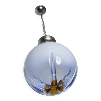 Suspension globe verre Murano édition Maazzega design italien 70
