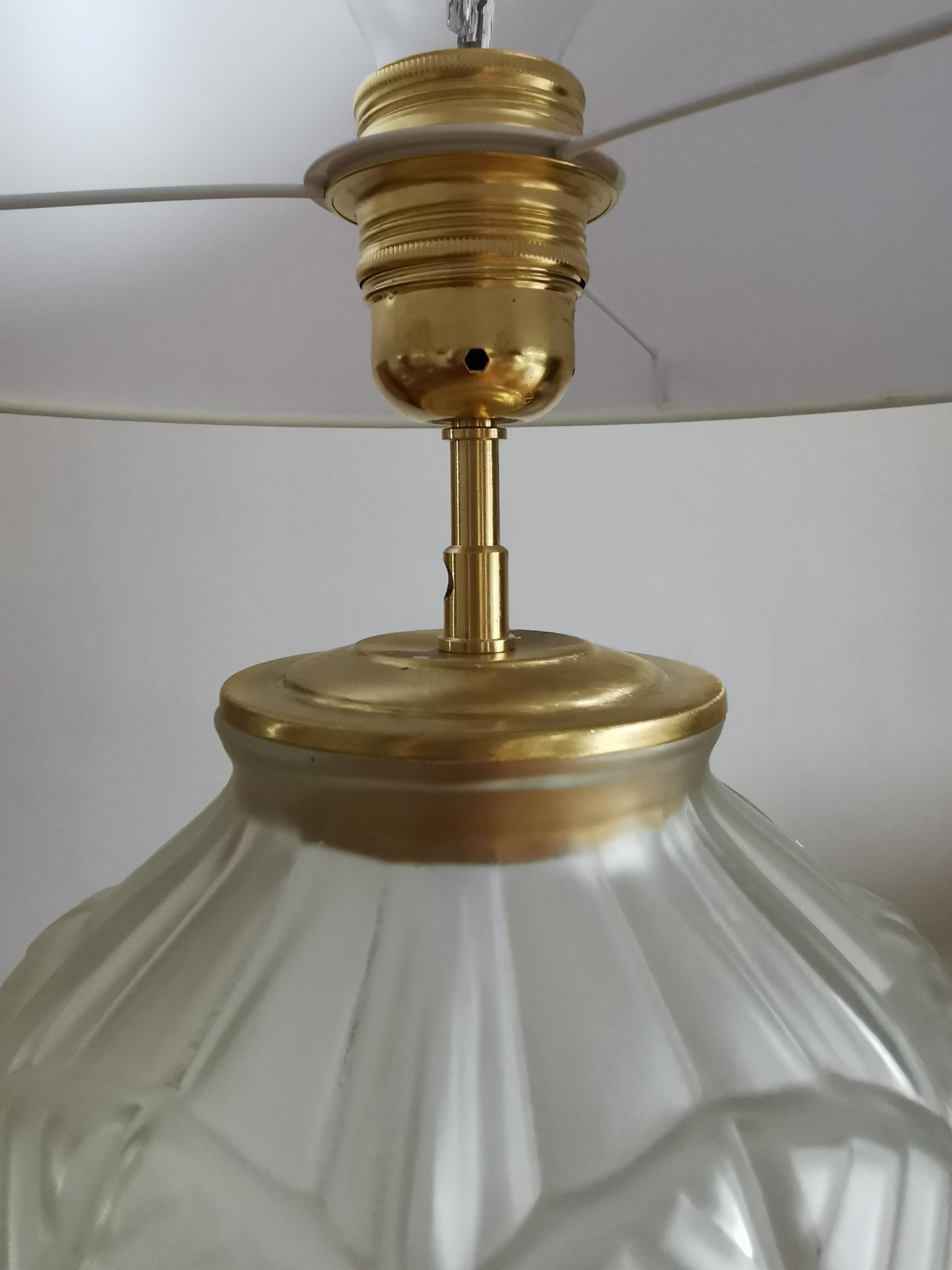 Art Deco lamp in polished glass