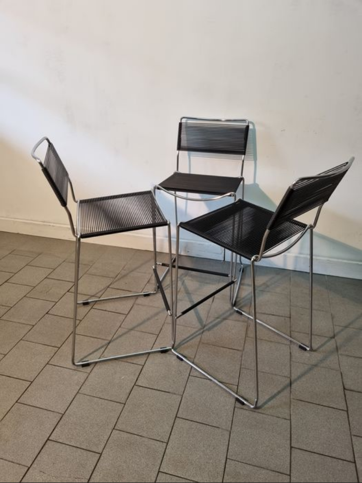 High stools Spaghetti dark gray design Giandomenico Belloti , edit by Alias