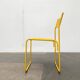 Chaise métallique perforée italienne de l'âge spatial du milieu du siècle, années 1960
