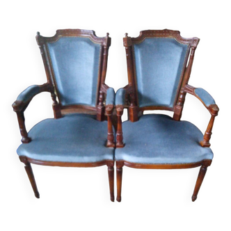 Paire de fauteuils style Louis XVI