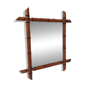 Miroir bambou, vintage,