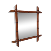 Miroir bambou, vintage, 41 par 48cm