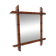 bamboo mirror, vintage, 41 by 48cm