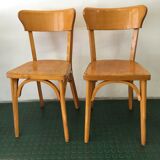 Pair of chaises bistrot vintage wood