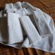 12 old table napkins - Linen & silk damask with Floral decoration - JC monograms