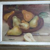 Still life with pears