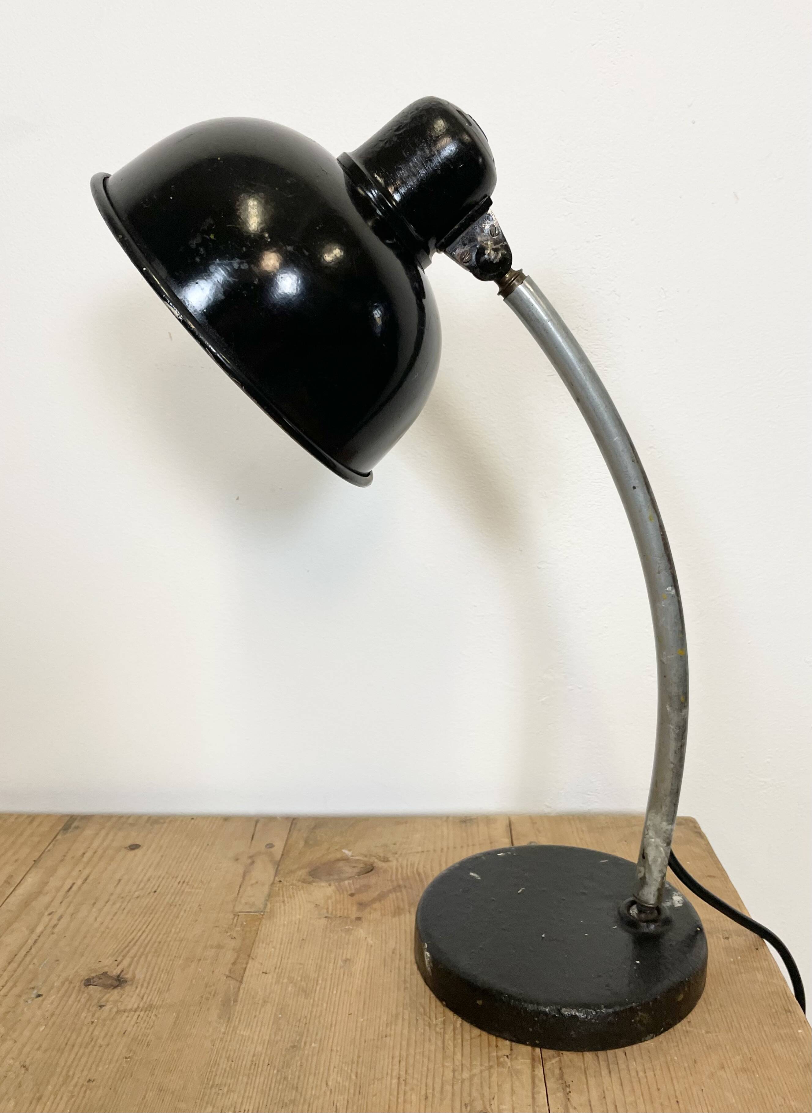 Vintage Black Workshpp Table Lamp, 1950s