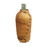 Jute canister dressed in burlap