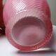 Small twisted pink opaline glass vase, Venetian Murano/Empoli vintage.