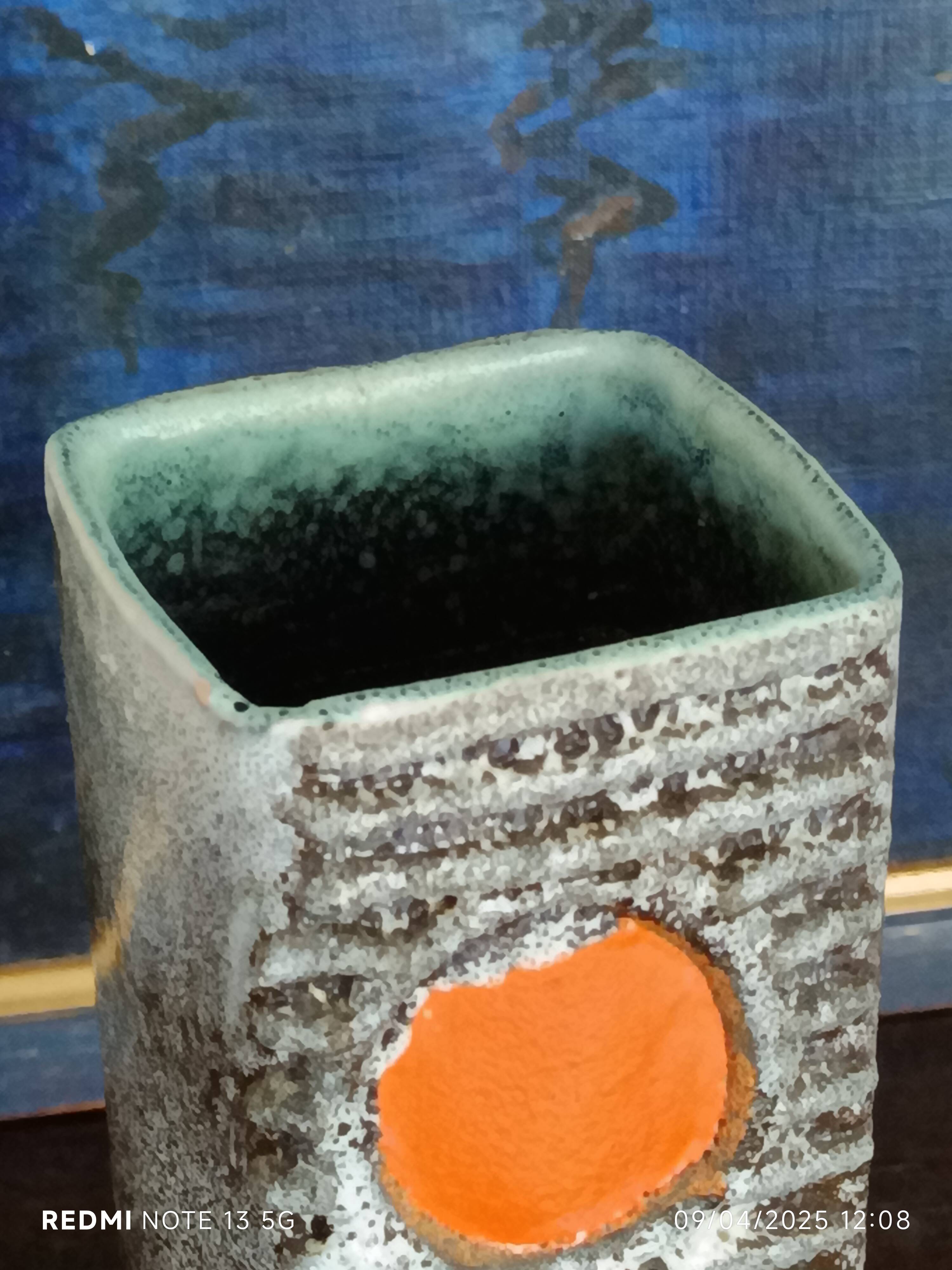 Strehla fat lava vase 1960/1970 ceramic