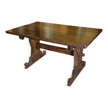 Table Renaissance Italienne En Noyer Du 16° Siècle -Florence