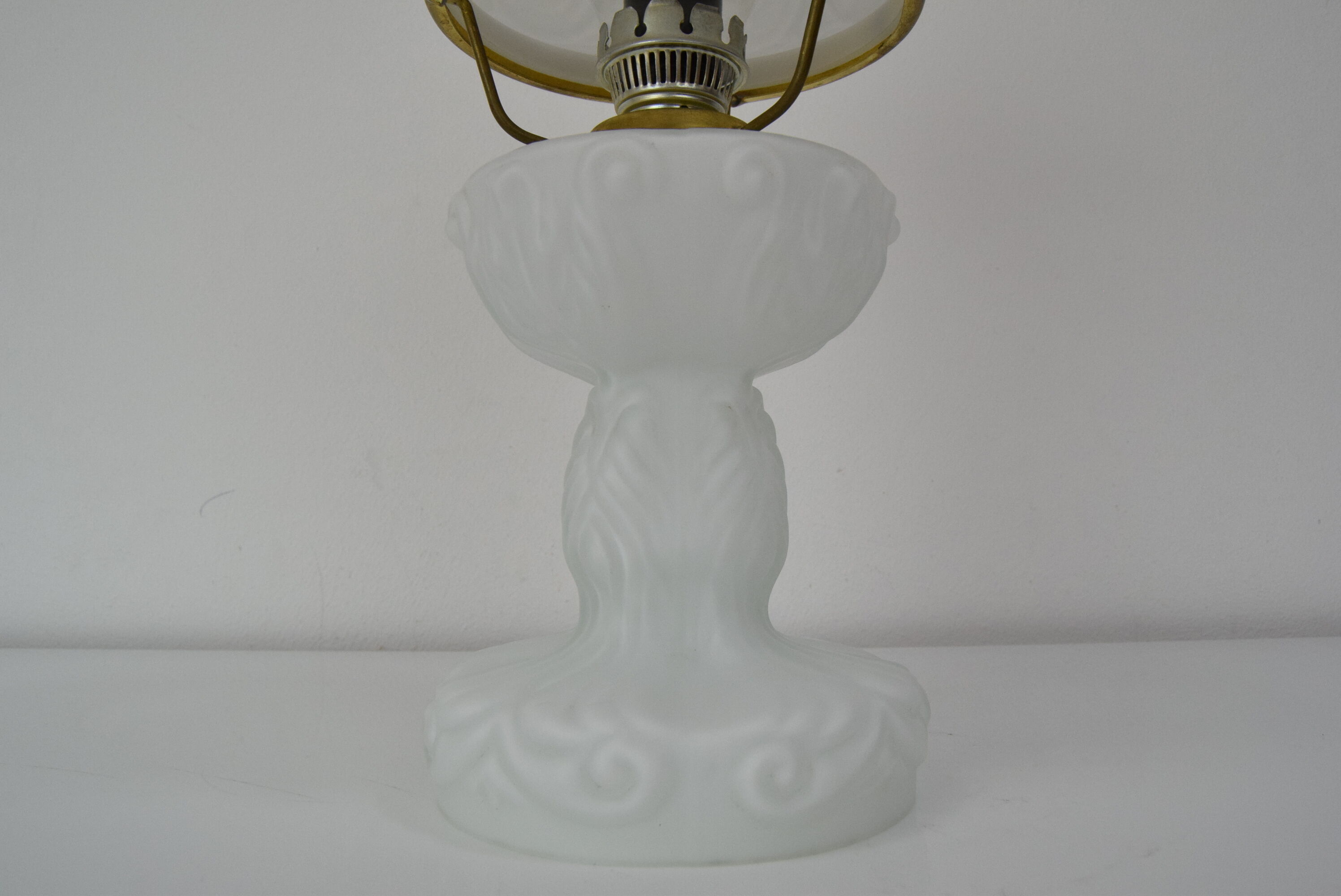Mid-century Glass Table Lamp,1960's.
