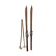 Old pair of wooden skis - vintage sport