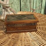 Vintage wooden and metal box