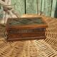 Vintage wooden and metal box
