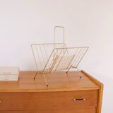 Vintage golden magazine rack