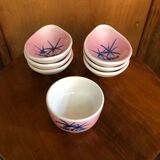 Old aperitif service vallauris bowl & 5 cups ceramic