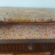 Wooden and marble chest of drawers