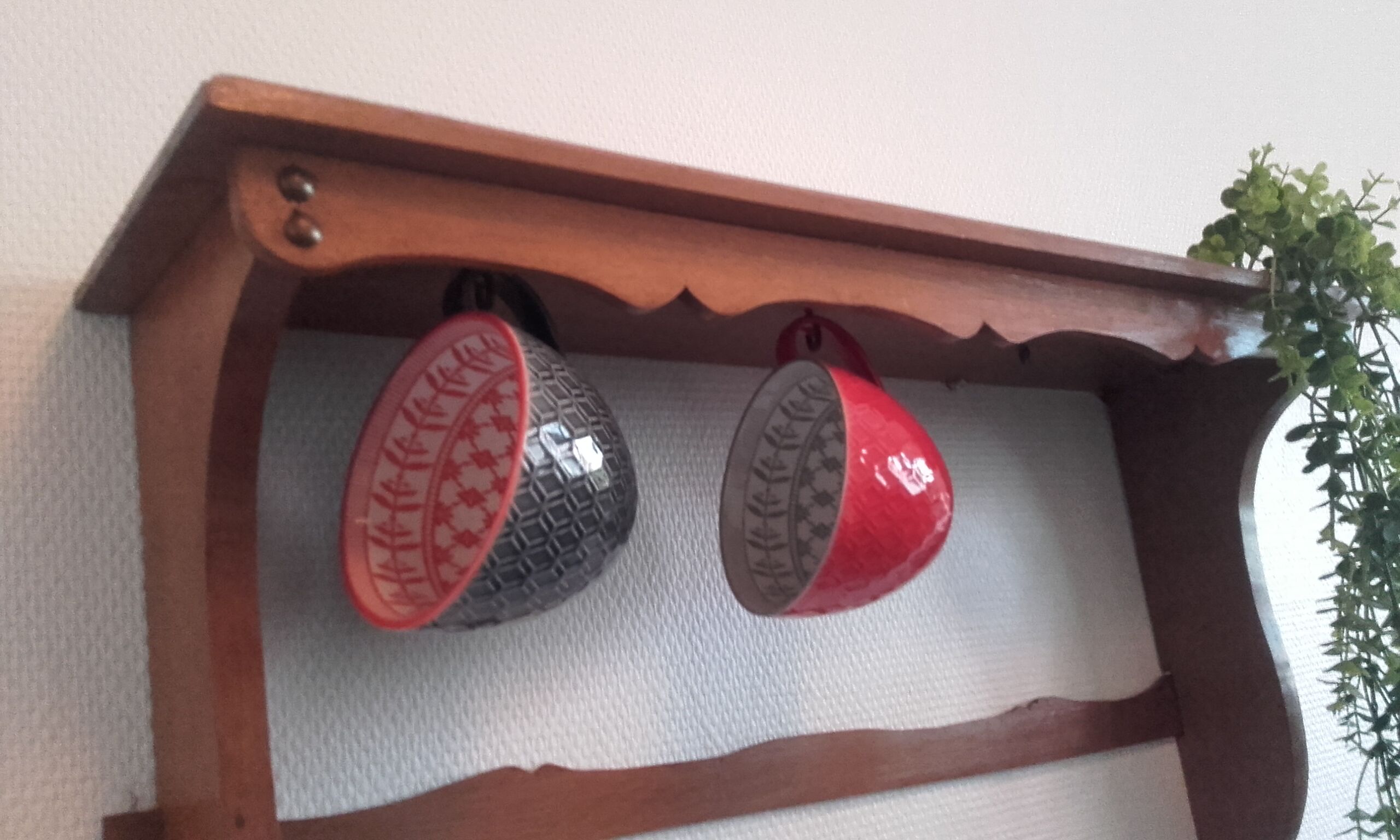 Vintage shelf 4 hooks