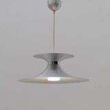 Scandinavian chandelier by MARKSLÖJD in aluminum and opaline, Sweden 1970