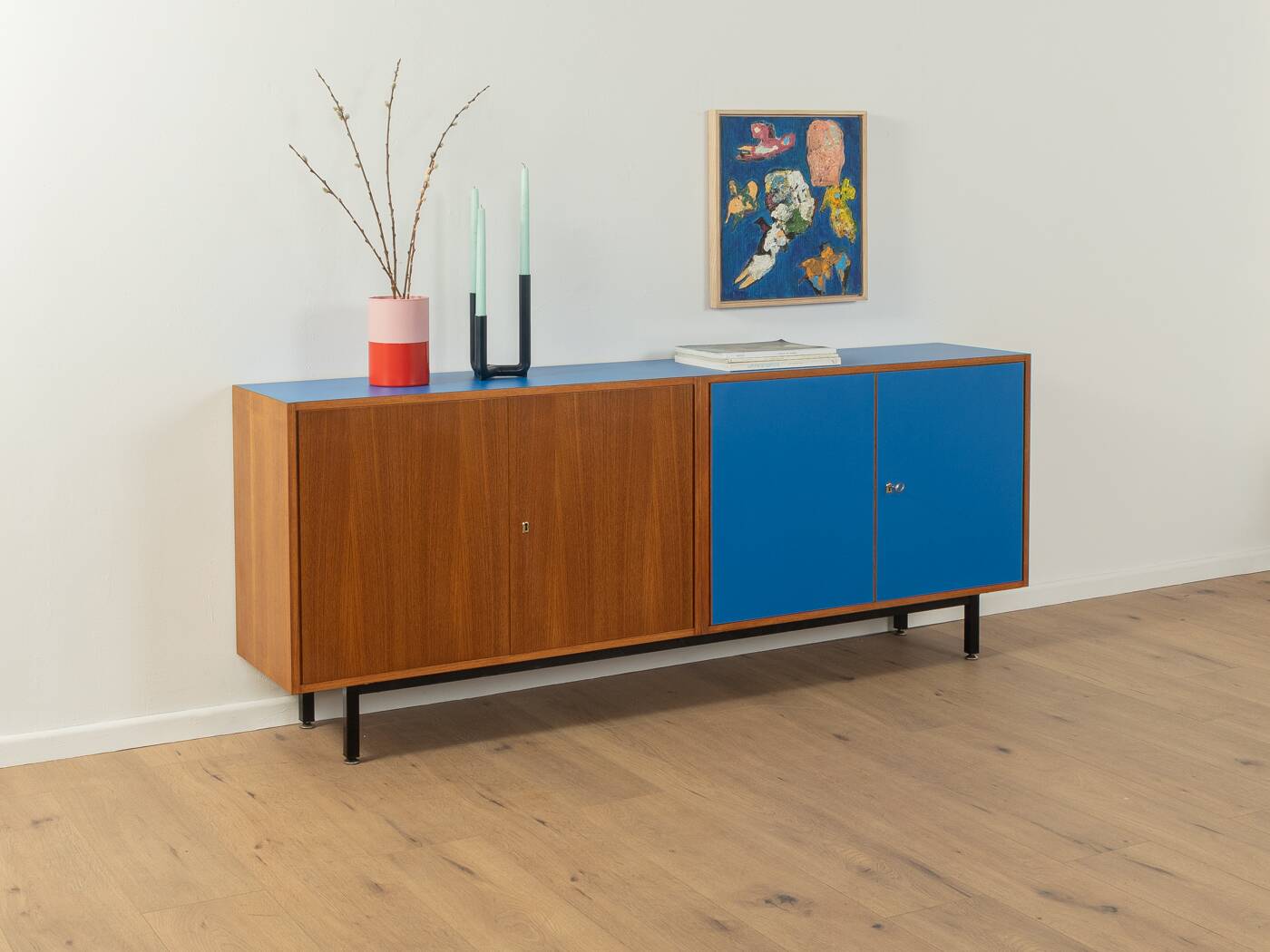 60s Blue Sideboard by DeWe
