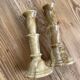 Set 2 old onyx candlesticks