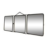 Vintage mirror 1930 barber triptych Le Solide Paris - 30 x 76 cm