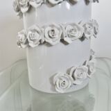 White slip ceramic vase, Italy, 1980s