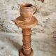 Antique elm side table – French column circa 1900 – Plant stand