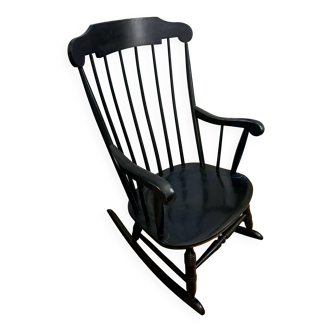 Black rocking chair/rocking seat Stol Kamnik Yugoslavia. 1960s