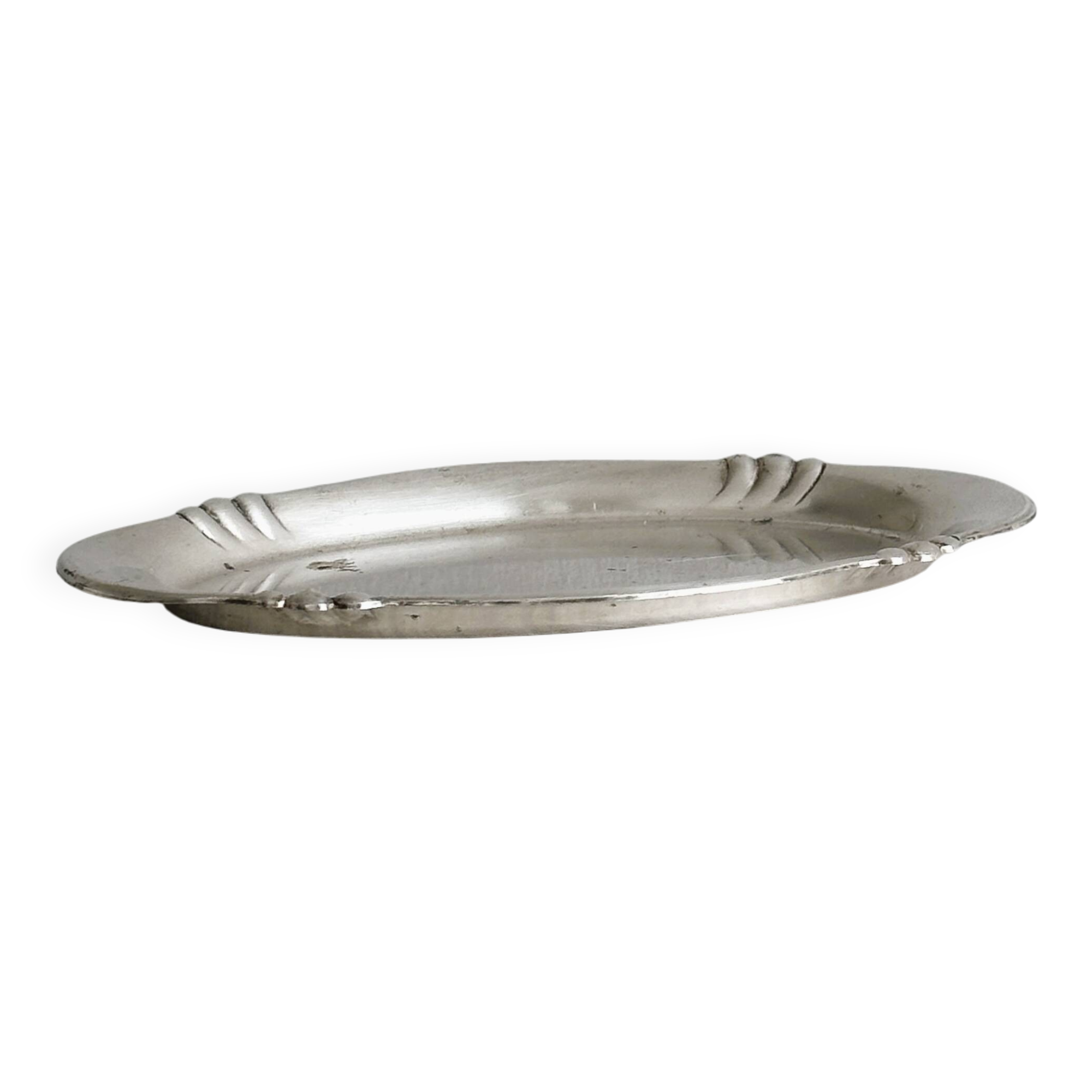 Small vintage tray in silver-plated light metal