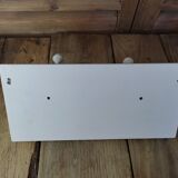 Coat rack wood patiné 2 hooks in metal deco vintage