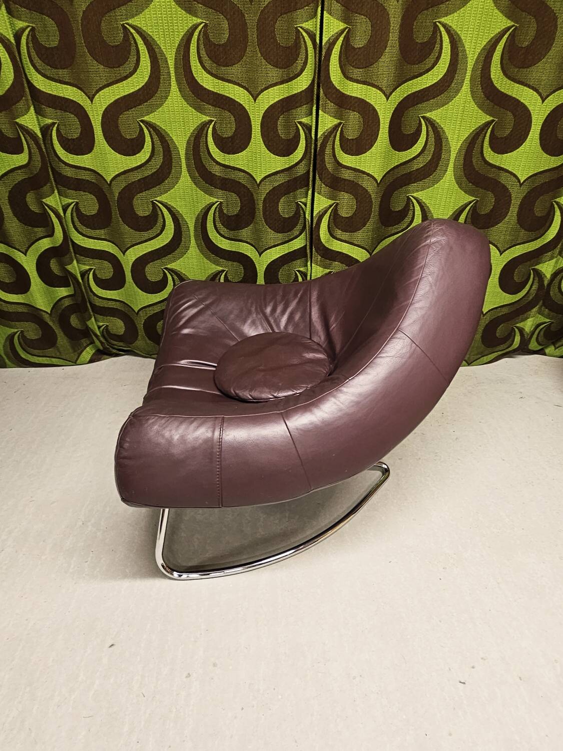 Chili leather armchair with ottoman by Paul Falkenberg