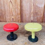 Vintage metal coat hooks duo