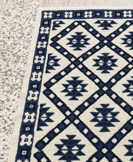 Hand-knotted high wool Berber rug