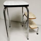 Stool / step stool 3 steps in vintage formica