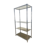 Shelf chrome and smoked glass 70s