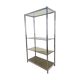 Shelf chrome and smoked glass 70s