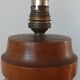 Floor lamp - vintage turned wood side table from the 60s