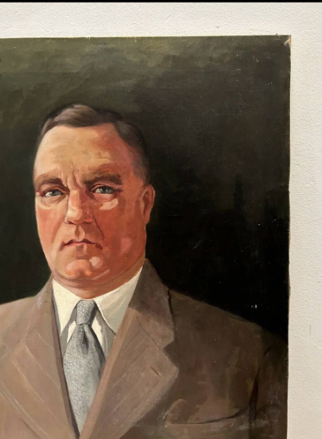 Portrait of a man, oil on canvas, signed Prochazka 1938, antique Art Deco.