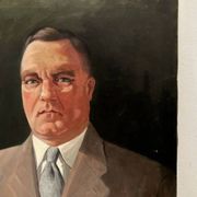 Portrait of a man, oil on canvas, signed Prochazka 1938, antique Art Deco.