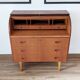 Bureau secrétaire à cylindre teck midcentury