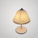 Lampe de table champignon en verre Murano et métal blanc, 1970