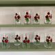 Set of 9 vintage glasses with flower designs - red roses -