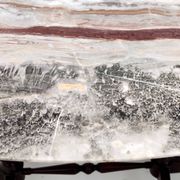 Vintage Beech Coffee Table Ascribable to Paolo Buffa with an Oval Red Onyx Top