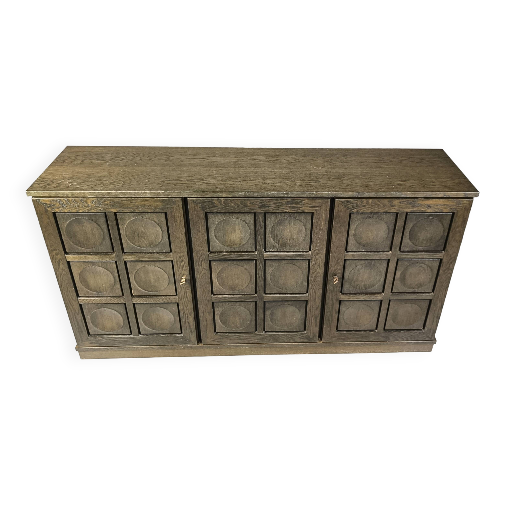 Graphical brutalist credenza, 1970s